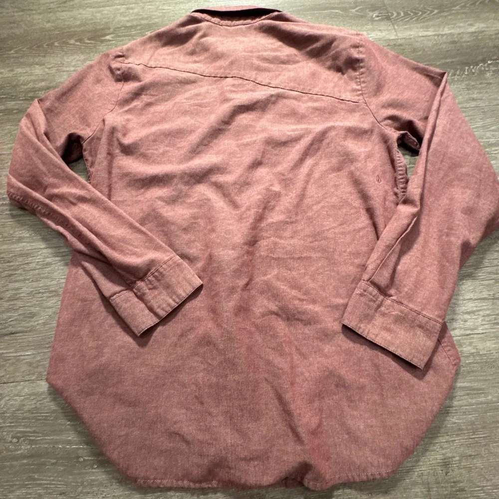 Volcom Shirt Mens XL Cotton Blend Button Down Modern Fit Long Sleeve Skate Surf